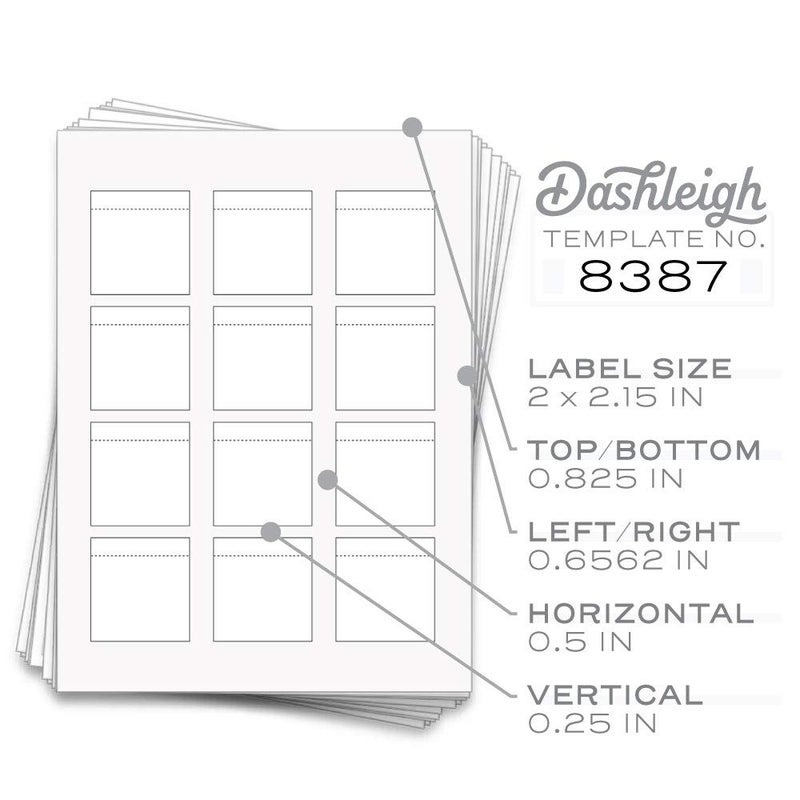 Dashleigh 60 Dashleigh Waterproof Professional Lip Balm Labels, 2 x 2.15 in â€“ Perfect for Lip Gloss & Lip Stain Bottles, Inkjet Printable - Image 2